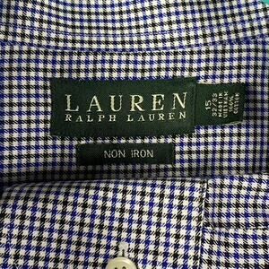 Lauren Ralph Lauren Button Down Shirt Men's 15 32/33 Medium Houndstooth